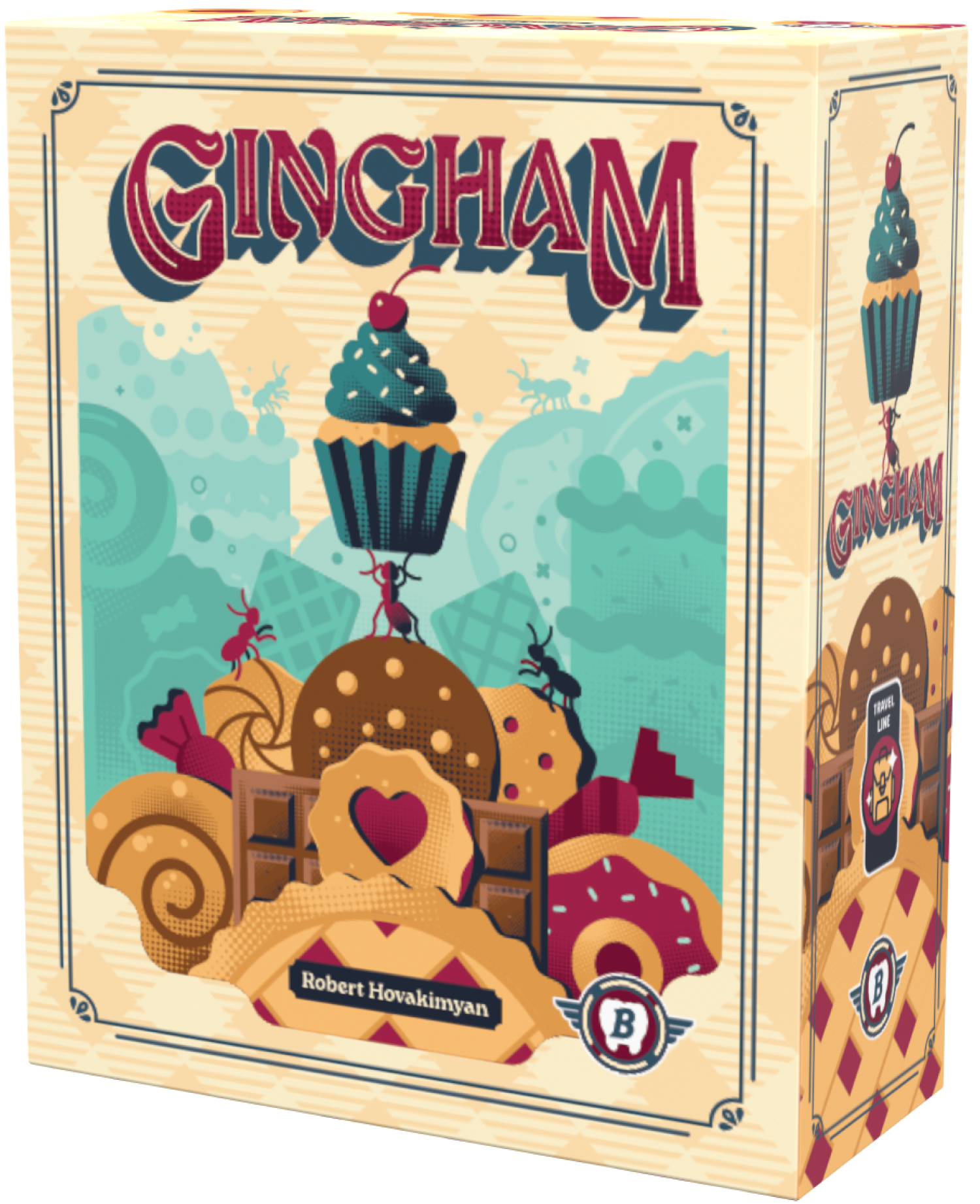 Gingham Board Game with Travel Case, English Edition